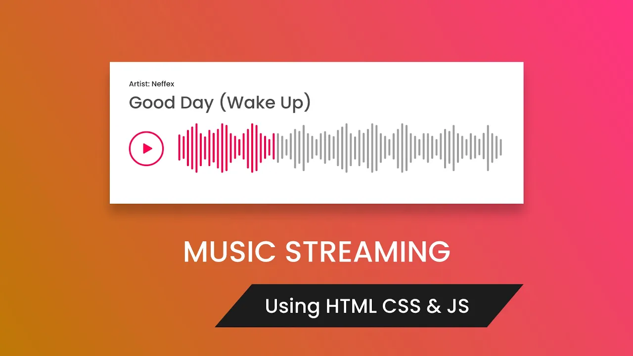 How To Add Song On website With Sound Wave Pattern Using HTML CSS JS