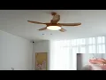 52-Inch Ceiling Fan with Light Modern Wood-Style Fan for Stylish Homes