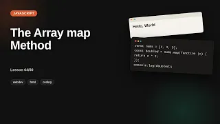 The Array map Method JavaScript Array Tutorial