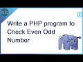 Write a PHP program to check Even Odd number