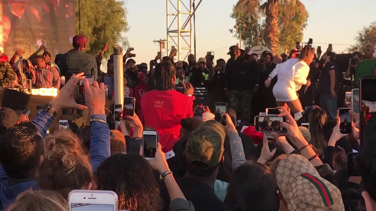 Rihanna and Kendrick Lamar at Nickerson Gardens
