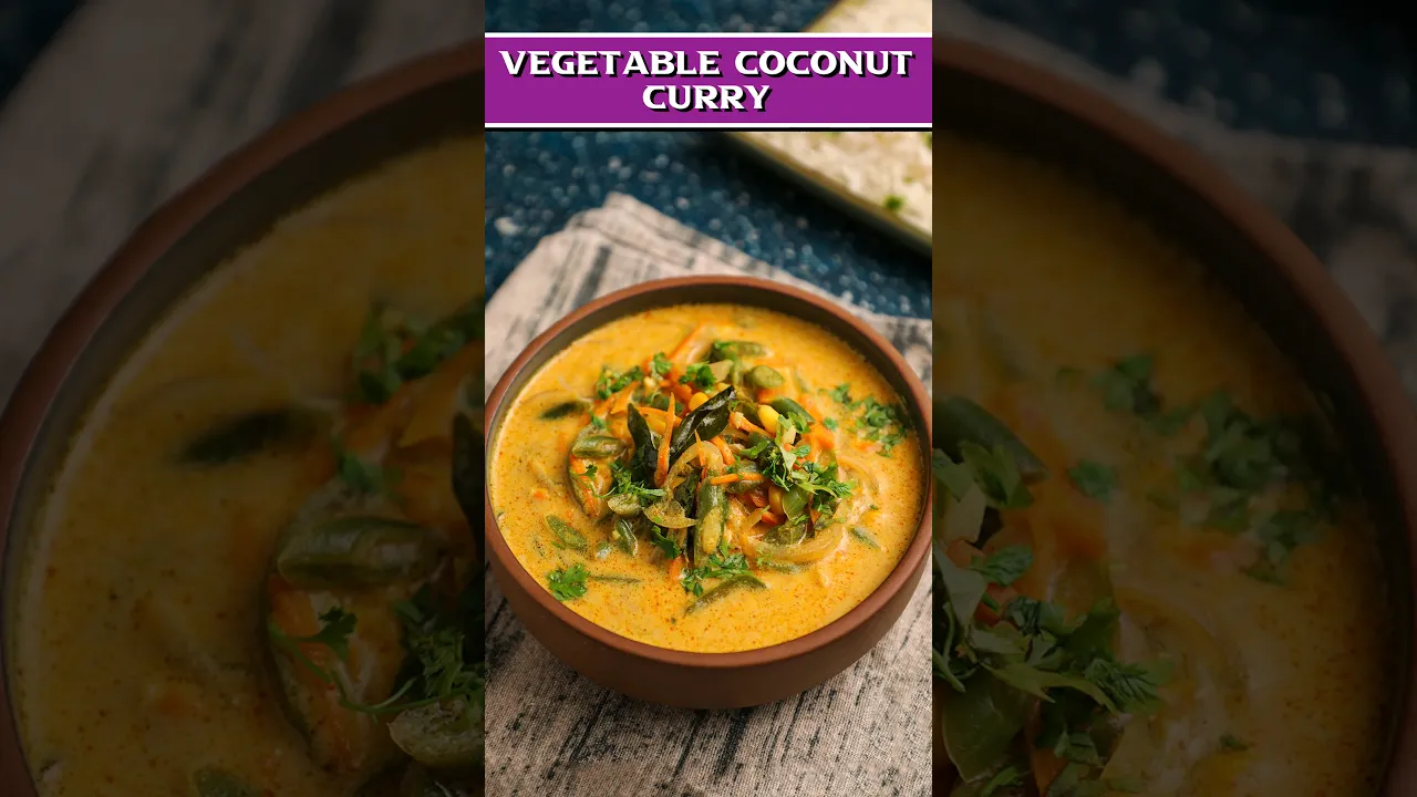 Vegetable Coconut Curry Recipe   How to Make Delicious Veg Coconut Curry at Home#foodshorts #recipe