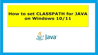 How to set java classpath in windows