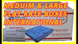 How to ship label PRIORITY MAIL USING MEDIUM LARGE FLAT RATE BOX FOR INTERNATIONAL SERVICE USPS