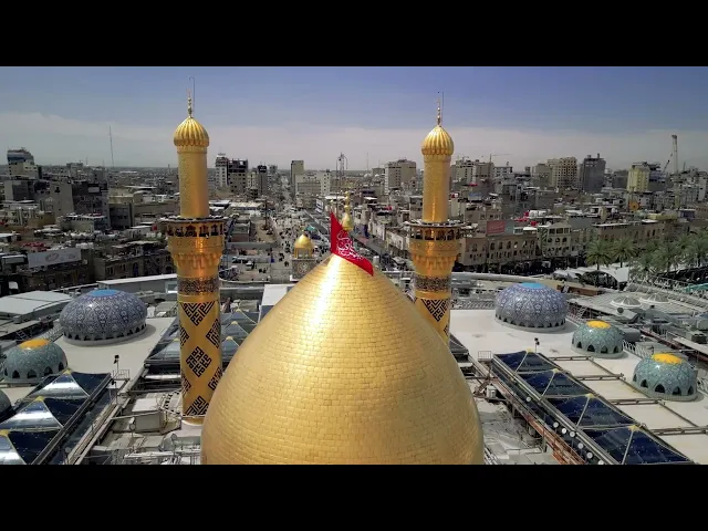 فيديوهات خام جوي (درون)  افقي لحرم ابي الفضل العباس عليه السلام (5) بدون حقوق و بدقة 4k 60p