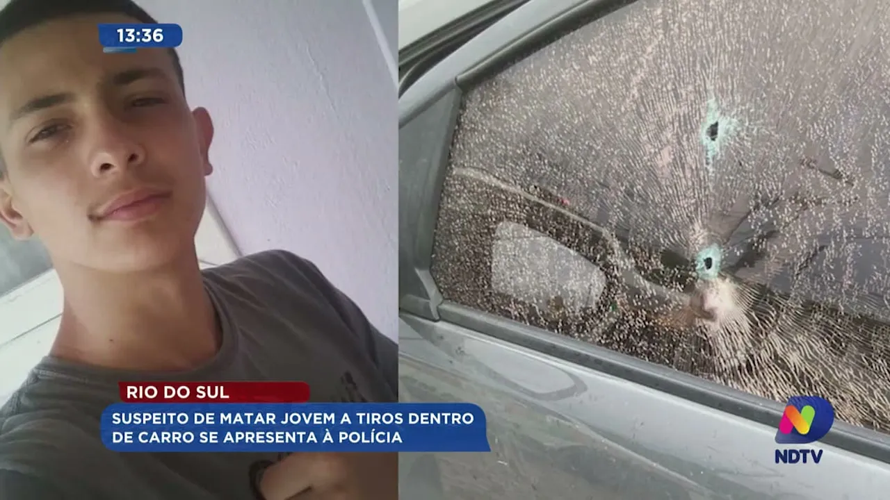 Suspeito de matar jovem a tiros dentro de carro se apresenta à polícia em Rio do Sul