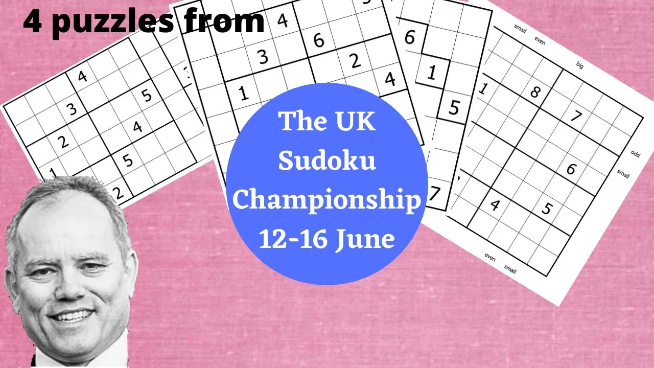 4 UK Sudoku Championship puzzles