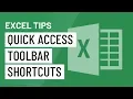Excel Quick Tip Quick Access Toolbar Shortcuts