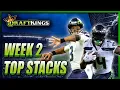 DRAFTKINGS WEEK 2 TOP STACKS NFL DFS PICKS ROTOGRINDERS LINEUP