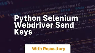python selenium webdriver send keys