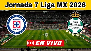 Cruz Azul vs. Santos En Vivo, Donde ver, a que hora juega hoy, Jornada 7 Liga MX 2026