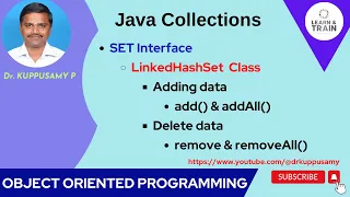 64 LinkedHashSet Class Implements SET Interface - ADD DELETE Operations