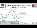 Trigonometric Functions Past Paper KZN March 2024 Solution Grade 12