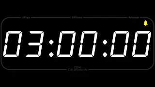 3 Hour TIMER ALARM 1080p COUNTDOWN 