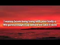 Mohombi - Bumpy Ride (Lyrics)