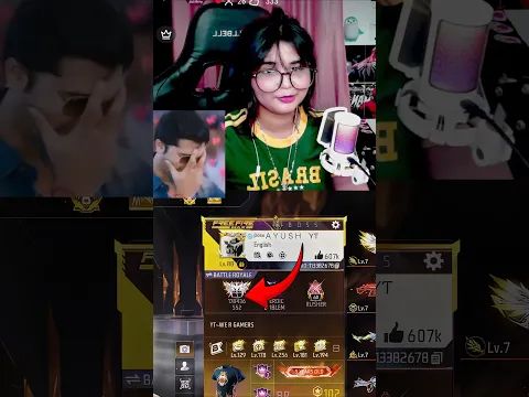 Free fire girl youtuber vs free fire region top 1 😱 garena free fire #freefire #shorts