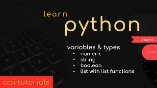 02 Learn Python - Variables in Python