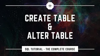 CREATE TABLE and ALTER TABLE in SQL Creating and modifying tables in SQL