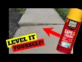 LEVEL CONCRETE WITH SPRAY FOAM-