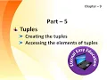 TN 12th computer science chapter - 9 Tuple Part 5 Creating and accessing the elements in tuples