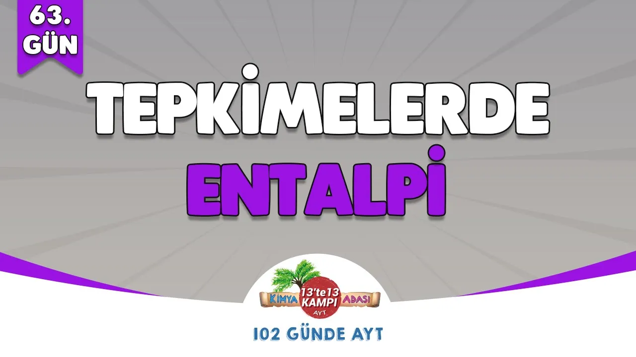 📌63.GÜN l Tepkimelerde Entalpi🤓 Kimya Adası #aytkimya