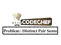 Distinct Pair Sums - Problem Code Chef Daily Coding Problem Java Code