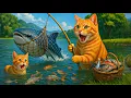 Download Lagu Mama Cat Trims Fur on the Farm and Makes Tiger Hat For Kittens At Home🐾🎩🐯