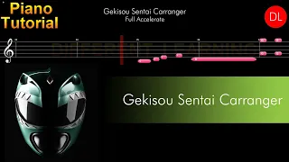 Download Power Rangers Turbo - Gekisou Sentai Carranger - Full Accelerate - Piano Tutorial (several speeds) MP3