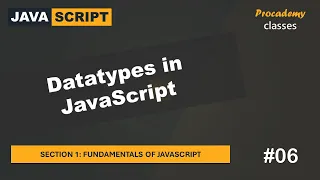 Datatypes in JavaScript Fundamentals of JavaScript A Complete JavaScript Course