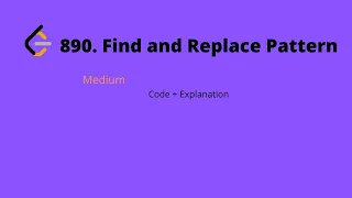 890 Find and Replace Pattern Leetcode Leetcode 890