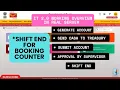 Shift End booking solution - Booking counter shift end