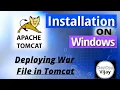 Tomcat Installation on Windows How to Deploy War File in tomcat Tomcat Server Tutorial