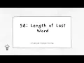 58 Length of last Word in String Leetcode Problem Solving