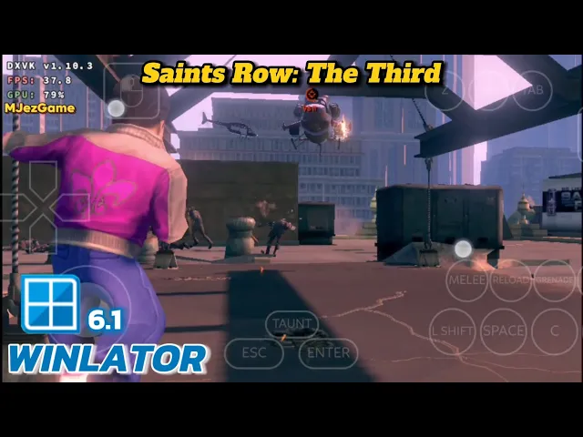 Winlator - Gameplay Saints Row: The Third - Windows