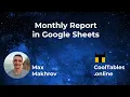 Create a beautiful Monthly Report in Google Sheets use FILTER TEXT QUERY functions