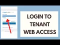 How to Login to Tenant Web Access 2023