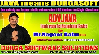 Advance Java Training Steps to prepare First Webapplication by NagoorBabu