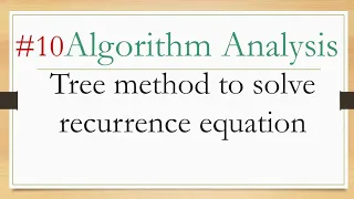 10 - Algorithm analysis