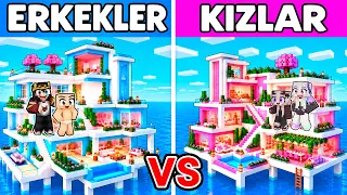 KIZLAR VS ERKEKLER DENİZ EVİ KAPIŞMASI 😱 - Minecraft