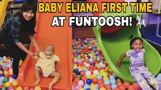 baby eliana first time at funtoosh so much fun in play area konkanivlog marina
