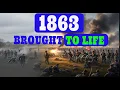 Walking Through Gettysburg 1863 - Stunning AI Time Travel Reconstruction