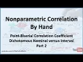 Nonparametric Correlation Point-Biserial Correlation Dichotomous Interval Variable - Part 2