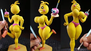 i made toy chica in clay five nights at freddy s fnaf
