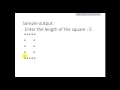 Hollow Square Pattern in C