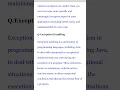 Java interview Questions and Answers Custom Exception Exception Handling