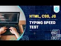 How to make typing speed test website with html css js React JS Deepti Hooda