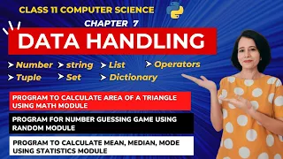 Data Handling - ONE SHOT CBSE Class 11 Computer Science ENGLISH