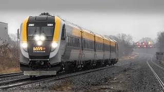 Fast trains through Danforth GO! GO transit  \u0026 VIA rail + New VIA Siemens set! December 17, 2023