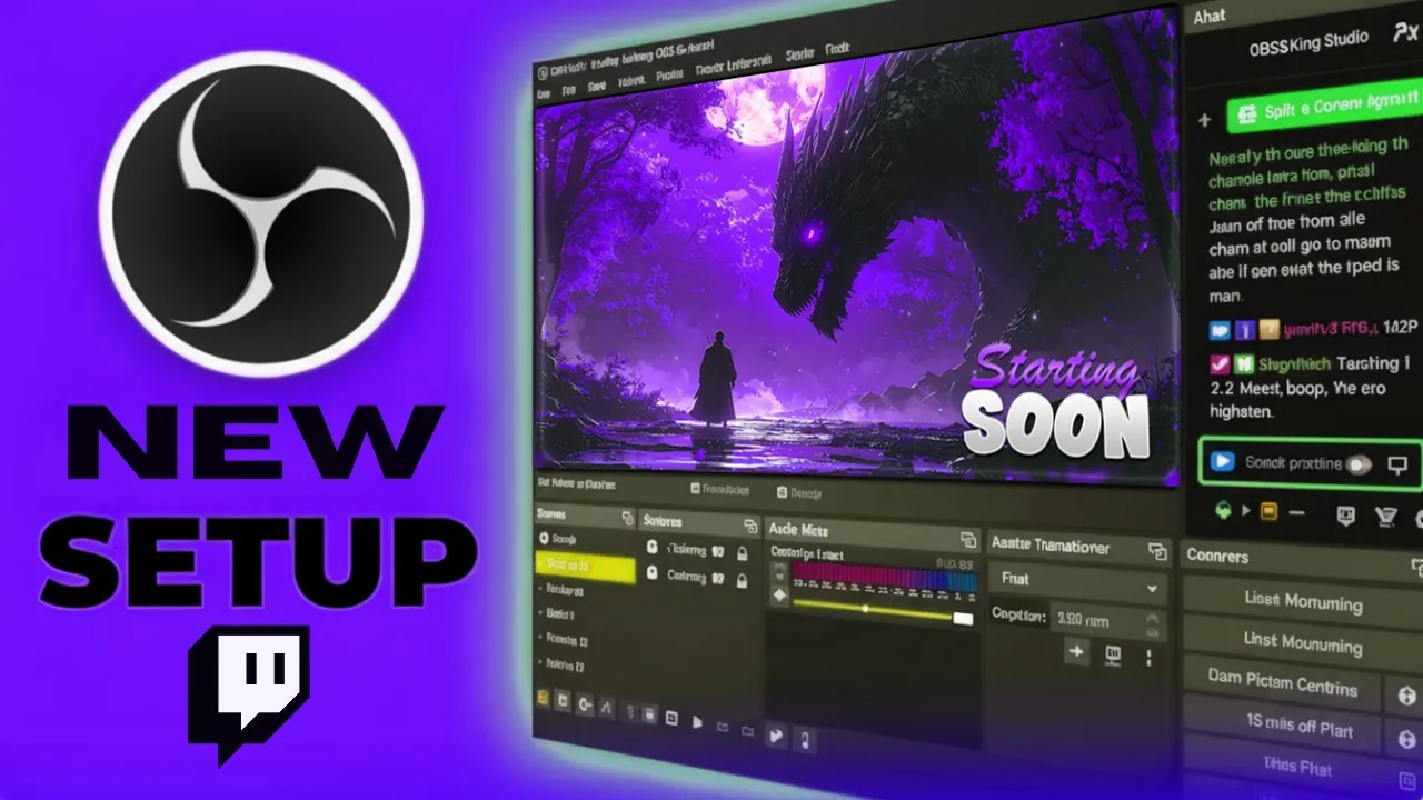 Animated Violet Night Dragon Stream Package (1920x1080)