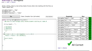Codingbat - stringBits Java